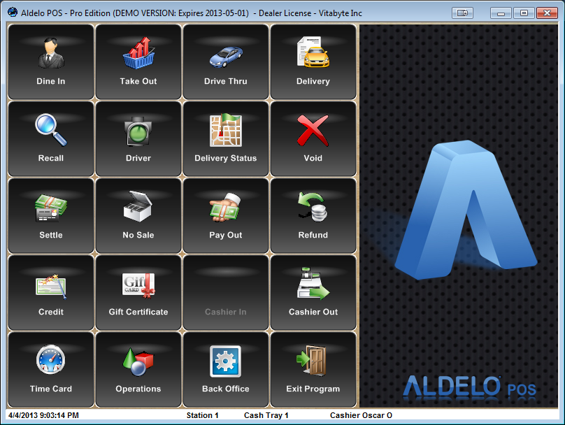 aldelo-main-screen